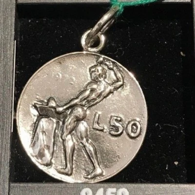 GIOVANNI RASPINI-MONETA 50 LIRE -GIOIELLERIA OTTAVIANI-ROMA - Immagine 1 di 2