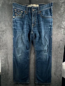 Big Star Jeans Men 34Rx30 Bootcut Pioneer Cotton Ridged Denim Western Rodeo Blue - Picture 1 of 22