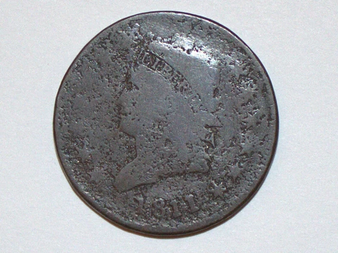 🌟 1811 Classic Head US American Large Cent Penny Coin RARE DATE Cover