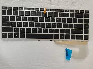 Für HP 745 G5 840 G5 846 G5 840 G6 ZBook 14u G5 G6 Tastatur hintergrundbeleuchtet silber US - Bild 1 von 2