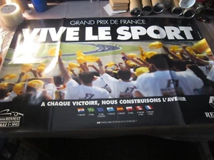 Renault / Williams / Grand Prix France Poster. Original / Vintage. - Picture 1 of 17