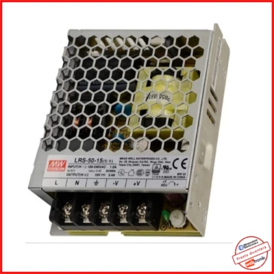 Alimentatore Trasformatore Mean Well LRS-50-15 Volt Striscia Led 230 Switching - Immagine 1 di 4