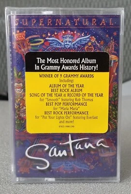 Santana Supernatural Sealed Cassette 1999 New Hype Sticker Arista - Image 1 of 4