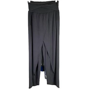 Athleta Pants Womens XXS Boho Black Modal Soft Crisscross Waist Wide Flowy Leg - Picture 1 of 11