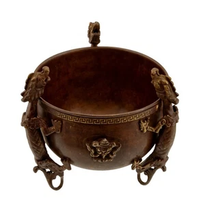 Buddhist Jewelry Box Or Copper Catchall Or Incense Burner Nepal #1809 - Picture 1 of 5