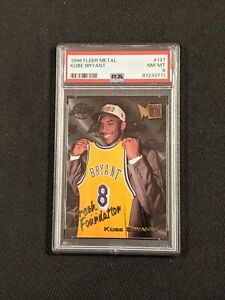 1996 Fleer Metal Fresh Foundation Kobe Bryant Rookie PSA 8 NM-MT Card #137 HOF