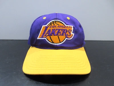 VINTAGE Los Angeles Lakers Hat Cap Snap Back Purple Yellow NBA Basketball Mens - Image 1 of 4