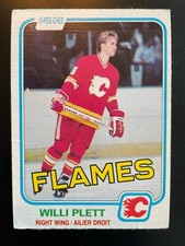 Willi PLETT 1981-82 O-Pee-Chee Hockey OPC #35 Calgary Flames