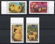 [2930] Bhutan WWF Monkeys set very fine MNH stamps