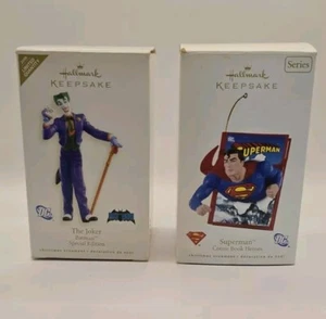 2008 Hallmark Ornament The Joker Batman Special Edition And Super Man Special - Picture 1 of 10