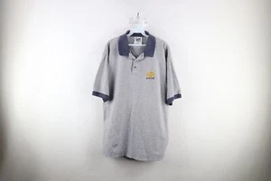 Vintage 90s Herren XL Faded Spell Out University of Michigan Football Polo Shirt - Bild 1 von 8