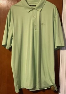 Camisa corta de golf Greg Norman para hombre talla XL Play Dry manga polo verde logotipo de tiburón - Imagen 1 de 18
