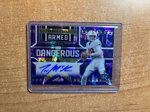 2023 Leaf Metal - Tanner McKee - Crystal Purple Armed & Dangerous Auto #d 2/5