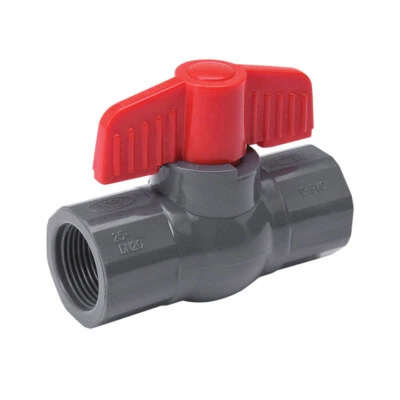 HOMEWERKS WORLDWIDE LLC. BK Products 107-105 PVC Schedule-80 Mueller T-Handle Ball Valve 1 ID x 1 OD in.