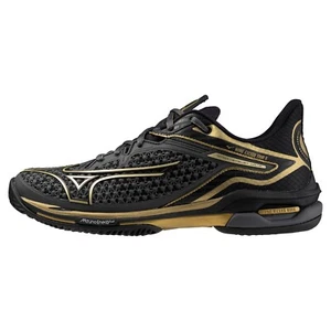 Mizuno Tennis Shoes WAVE EXCEED TOUR 6 OC 10th 61GB247852 Dark Gray/Gold/Black - Picture 1 of 7