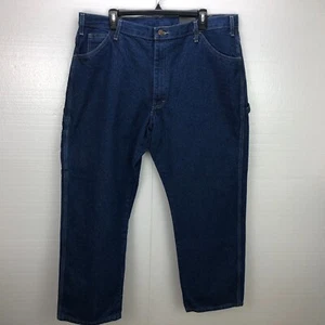 Dickies 40 x 30 NWT Solid Blue Five Pockets Flat Front Men's Jeans - Picture 1 of 9