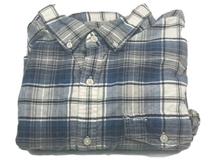 American Eagle Mens Slim Fit Blue Plaid L/S Button Down Men's Shirt Size XXL - Picture 1 of 9
