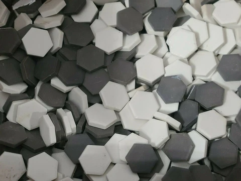 Reproduction Antique Hexagonal Black or White Ceramic Bathroom Tile Replacement Cover