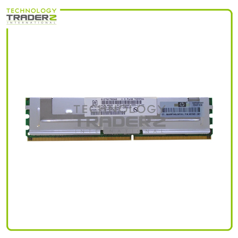 LOT OF 50 491503-061 HP 4GB PC2-5300 DDR2-667MHz ECC Quad Rank Memory Pulled - Image 1 of 1