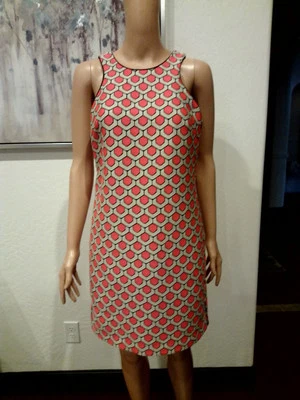 Trina Turk Women's Geometric Print Sleeveless Knee Length Shift Dress Size 4 - Image 1 of 4
