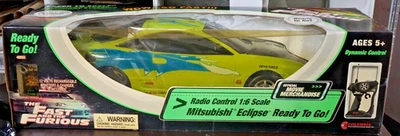 Coche de radiocontrol Fast & Furious Mitsubishi Eclipse escala 1:6 Paul Walker ¡NUNCA ABIERTO! Foto 1 de 4