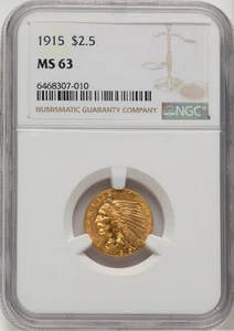 1915 $2.50 Indian Quarter Eagle NGC MS63 (776716064) - Picture 1 of 2