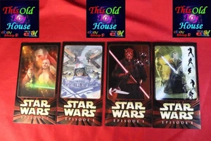 TOPPS STAR WARS EPS 1 1999 WIDEVISION HOLOCHROME X4 Obi-Wan Qui Gon Maul Anakin - Picture 1 of 5