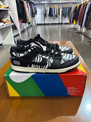 Preowned Nike Dunk Low Quartersnacks Zebra SIZE 11 SHIPS FAST - Image 1 of 4
