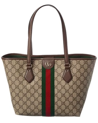 Gucci Ophidia Small Gg Supreme Canvas & Leather Tote Women's Brown - Image 1 of 4