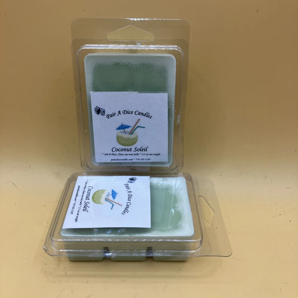 Dos Wax Melts Max Perfumado "Soleil de Coco" - Cada 2,5 oz / 6 cubos Foto 1 de 1