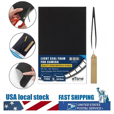 10x20cm Film Camera Back Repair Light Proof Seal Foam Sponge Adhesive Sheet US - Image 1 of 4