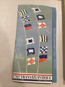 Folleto guía de viaje Cie Gle Transatlantique 1955 línea de cruceros francesa - Imagen 1 de 13