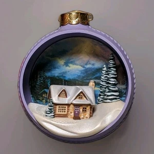 Hallmark Andenken Ornament Thomas Kinkade The Warmth Of Home 1997 Light Up - Bild 1 von 9