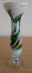 Schöne bunte Glasvase - mehrfarbig (Fuß klar) - Höhe 23 cm - Bild 1 von 6