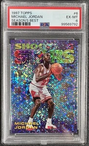 1997 Topps Season's Best Shooting Stars PSA 6 Michael Jordan #6 EX-MT Low POP! - Picture 1 of 2