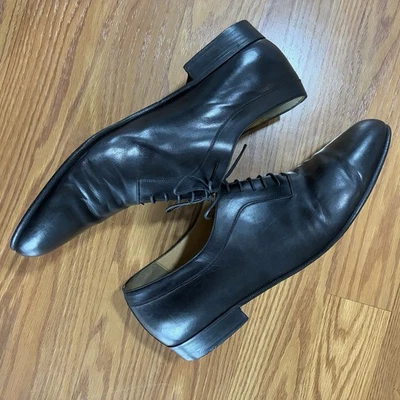 Salvatore Ferragamo Black Leather Oxford Mens Size 11 EE Made In Italy - Image 1 of 4