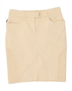 MOSCHINO Womens Denim Skirt IT 44 Medium W30  Beige Cotton AY02 - Picture 1 of 3
