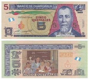 Guatemala 5 Quetzales (14.4.2021) - Colorful Classroom Scene/p-122Ae UNC - Picture 1 of 3