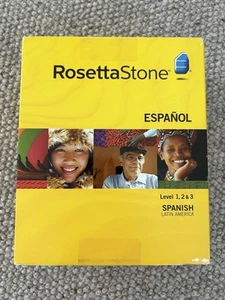 Rosetta Stone ESPANOL Level 1, 2 & 3 Version 3 Spanish Latin America - Brand New - Picture 1 of 5