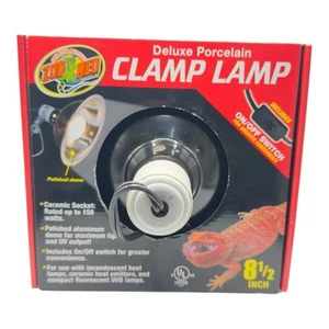 Zoo Med 8.5” Clamp Lamp w/ Ceramic Heat Emitter Bulb Reptile Terrarium Works - Picture 1 of 8
