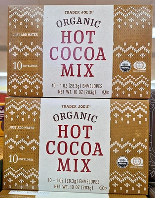 Mezcla orgánica de cacao caliente Trader Joe's 10 oz 283 g (2 cajas) Foto 1 de 2