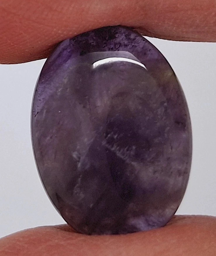 25x18mm Purple Amethyst Flat Backed Loose Semi-precious Gemstone Cabochon 958xS - Image 1 of 1
