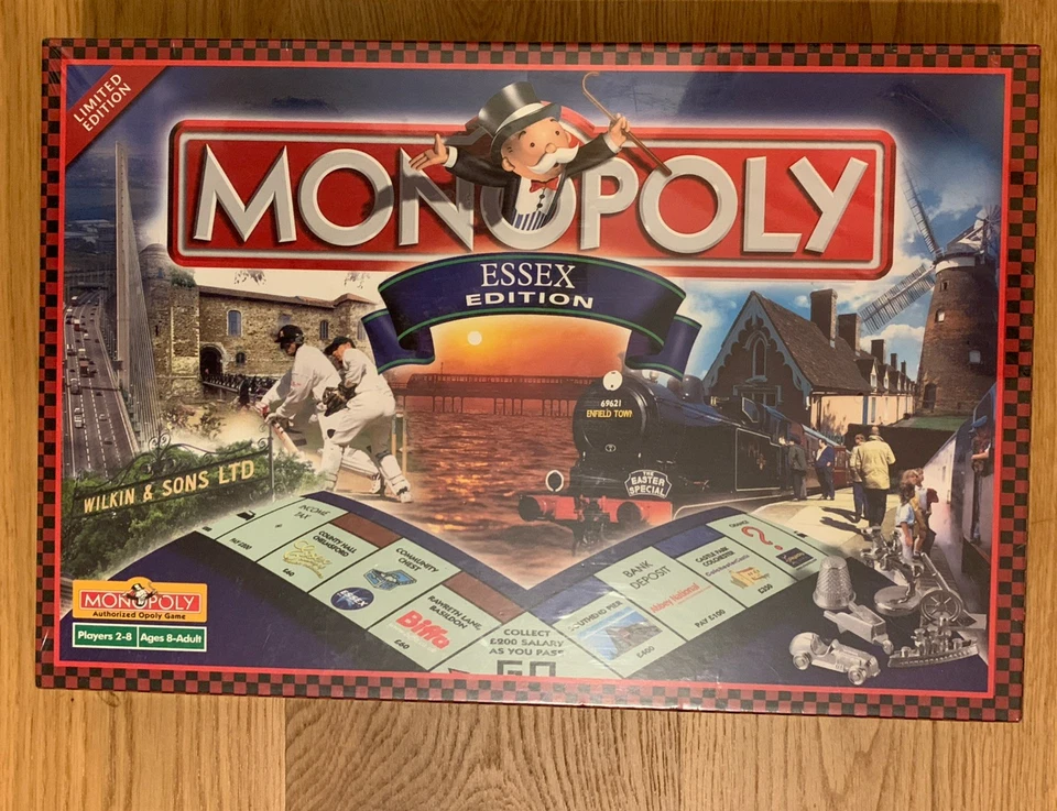 Brand New And Sealed Monopoly Essex  Hasbro Inc 2001 Edition. Complete Set - Image 1 of 4