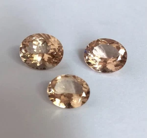 Natural Oval Cut Faceted AAA Peach Morganite Loose Gemstone Making All Jewelry - Picture 1 of 9