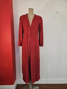 Abrigo vintage años 80 Susan Gillis- Browne pura seda aspecto lino talla 2 - Imagen 1 de 22