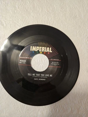 FATS DOMINO-(45)-TELL ME THAT YOU LOVE ME/ BEFORE I GROW TOO OLD- IMPERIAL- 1960 - Image 1 of 4