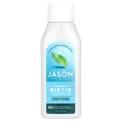 Jason Acondicionador Natural Biotina Restauradora 16 oz 454 ml Conejito Saltador, Foto 1 de 2