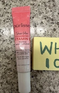 Purlisse Sheer Strawberry Glow Vit-C Tönung Feuchtigkeitscreme MEDIUM 0,34oz/10mL REISE S - Bild 1 von 18
