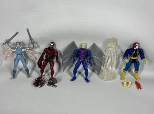 Vintage Marvel Toy Biz Action Figure Lot X-Men Spider-Man Carnage 90s Accessorie - Picture 1 of 15