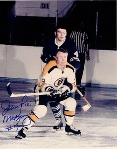 John Pie McKenzie Boston Bruins Signed 8x10 Photo, Harold Barkley Collection - Picture 1 of 2